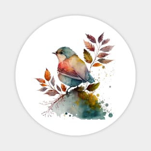 A nice  bird with leaves❤❤ Magnet